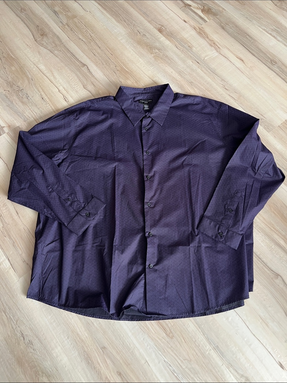NWT Shaquille O’Neal XLG Men's Long-Sleeve Dress Shirt in Deep Purple